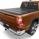 OEDRO Hard Quad-Fold Low-Profile Tonneau Cover Fit for Dodge Ram 1500 Classic 2009-2024, for Dodge Ram 2500 3500 2010-2026 with 6.4ft Bed Without Rambox