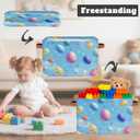 Storage Basket Easter Eggs Storage Cubes Box Collapsible Toy Basket Organizer with Handles for Shelf Closet Bedroom Home Decoration