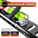 2" x 10'Wheel Straps with E-Track Fitting,4Pack,Car Hauler Strap