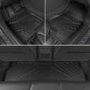 Floor Mats for 2024-2026 Chevy Trax/Buick Envista, All Weather TPE Cargo Mat with 3rd Seat Back Cover and Left Storage Mat for Chevy Trax Accessories Door Sill Guards