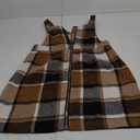 Women's Lapel Single-Breasted Plaid Dress  Size L