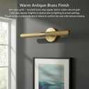 Hard-wired Knurled Picture Light, 19in Brass Picture Light for Wall, Dimmable Gold Art Lights, Rotatable 360 Sconce for Pictures Frame, Painting Wall Lights, Bathroom Wall Sconce, E12 Bulbs Included