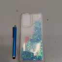 for Moto G Play 2024 Case with Screen Protector, Women Girls Cute Glitter Bling Liquid Floating Phone Case Slim TPU Silicone Shockproof Cover for Motorola Moto G Play 2024 -Blue