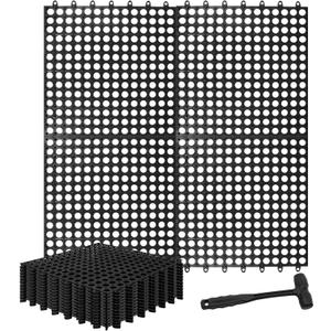 15 Pack Garage Floor Tiles, 12x12 Inch Interlocking Drainage Tiles