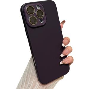 Caseative for iPhone 16 Pro Max Case, Purple
Solid Color Full Camera Lens Protection