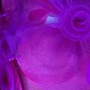 Dressfan Wide Brim Fascinator Derby Hats for Women,20s Detachable Flower Hat with Headband for Derby Church Wedding Tea Party (Purple)