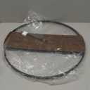 Large Wall Clock 24 Inch Decorative Modern Minimalist Wall Clocks for Living Room Decor, Silent Non Ticking Battery Operated Rustic Big Clock with Walnut Dial for Bedroom, Kitchen, Farmhouse, Office