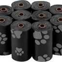Best Pet Supplies Dog Poop Bags (240 Bags) for Waste Refuse Cleanup, Doggy Roll Replacements for Outdoor Puppy Walking and Travel, Leak Proof and Tear Resistant, Thick Plastic - Black