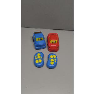 Remote Control Car 2 Year Old, Toddler RC Cars Ages 2-4 Boy, 2-Pack 2.4 GHz Truck and Race Car with Sound and Light, Easy Electrical Remote Control Toy Gifts for Boys Girls 3 4 5+ Year Old