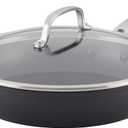 KitchenAid Hard Anodized Induction Nonstick Fry Pan/Skillet with Lid, 12.25 Inch, Matte Black