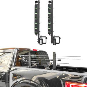 JOYTUTUS Truck Bed Fishing Rod Holder | 6-Rod Capacity | Secure Clamp-On Design | Fits Truck Bed & Boats | Horizontally or Vertically Place