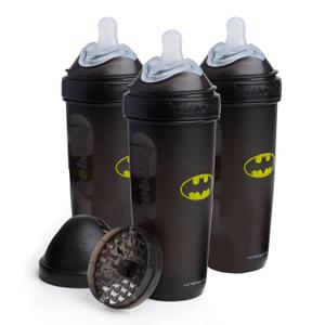 Batman DC Comics - Herobility Double Anti-Colic Baby Bottles  12 fl oz/340ml  3-Pack
