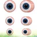 Veemoon 12PCS Halloween Horror Eyeball Wall Paste,Eyeball Balls Wall Stickers Murals for Halloween Window Clings Stickers (Blue1)
