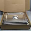 Pizza Dough Proofing Box 304 Stainless Steel - 15.7 x 12 Inch Bread Proofing Box and Dough Container - 2 Pack Stackable Pizza Storage Container, Fits 4-6 Dough Balls