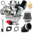 Carburetor for GY6 125cc 150cc 4 Stroke 152QMI 152QMJ 157QMI 157QMJ Engine Electric Choke Motorcycle ATV Go Karts Scooter,Carb with Intake Manifold