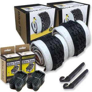 Classic White Wall Tires for Your Cruiser Wheels and Beach Cruiser Bike Accessories. 26 x 2.125 White Wall Bicycle Tires. with or Without Tubes. 1 or 2 Pack.