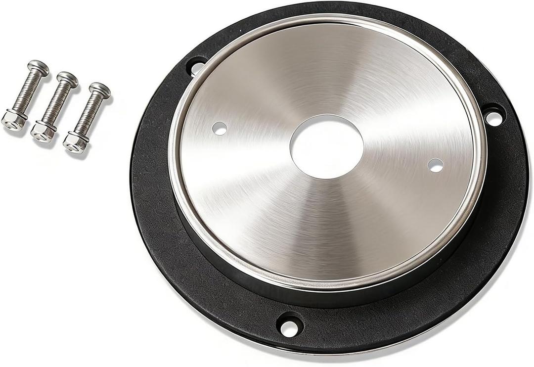 [1Pcs] Watermelon Bunk Adapter Kit/Stainless Steel Round Marker Light Bezel Cover Compatible with Trucks, RVs, Trailers, etc. Watermelon Bunk Tail Light Bezel Mounting Bracket, Light Not Include