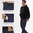 Men's Elastic Waist Hiking Pants Water Resistant Quick-Dry Lightweight Outdoor Sweatpants with Zipper Pockets (Blue, XL)