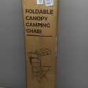Docusvect Beach Chair with Canopy Shade, Folding Camping Chair with Canopy with Cup Holder, Side Pocket for Camp, Beach, Tailgates, Fishing - Support 330 LBS
