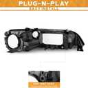 WEELMOTO Headlights Compatible with 2006 2007 2008 Mazda 6 Headlight Assemblies Replacement Clear Lens Black Housing