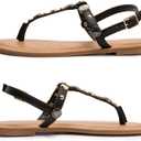 Eozlink Flat Sandals for Women 2025 T-Strap Bohemian Sandals Dressy Casual Summer Beach Sandals Open Toe Comfort Walking Shoes 6