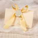 50 Pcs Ivory White Rose Style Wax Seal Stickers, Self Adhesive Wax Seal for Wedding Invitation, Easy Use Good Adhesion, Ivory White Rose Envelope Stickers Perfect for Invitation