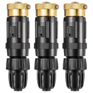 Feekoon 3 Set 25 Psi Drip Irrigation Faucet Adapter Kit 1/2'' Irrigation Tubing to 3/4'' Faucet Water Pressure Regulator Backflow Preventer with Filter, Drip System Parts