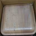 ECO SOUL Palm Leaf Disposable Bamboo Plates 10" Square Compostable & Biodegradable Party Plates for Christmas Dinner, Weddings, Parties & Events 50 Count