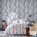 Graham & Brown Cath Kidston Road Floral Blue & White Wallpaper