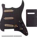 Alnicov 3-Ply Prewired Loaded Pickguard Scratchplate Backplate with SSS Alnico V Pickups Kit for Strat ST Electric Guitars
