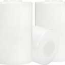 3 Pack White Alabaster Glass Replacement Globe & Shade, 6-1/16" Tall, 1-5/8 inch Fitter, Soft Light Cylinder Glass Lamp Cover for Chandelier Pendant Light Wall Sconce Light Fixtures