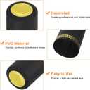 uxcell 100Pcs PVC Heat Shrink Capsules Wine Bottle Capsules Shrink Cap Wrap Shrink Top Cover Flower Pattern for Wine Cellars and Home Kitchen, Black 32x50mm