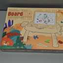 Gift for 1-2 Years Old Toddlers, Toddler Toys with Magnetic Letters and Numbers, Portable Doodle Board Easel, Learning and Educational Toy for 1-2 Years Old Boys Girls (Creamy Orange)