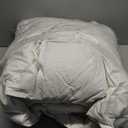 BPC Lightweight Organic Feather Down Comforter King Size, Hotel Luxury Duvet Insert with Cotton Cover and Puffy Feather Down Filling, for Summer/Hot Sleepers, Ivory White, 106x90 Inches