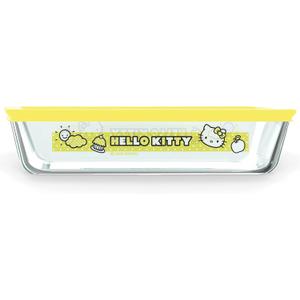 Pyrex Hello Kitty 3-Cup Glass Food Storage Container, Non-Toxic Plastic BPA-Free Lids, Freezer Dishwasher Microwave Safe