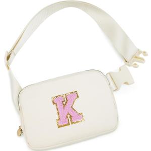 Birthday Gifts for 4 5 6 7 8 9 10 11 12 13 Year Old Girls,Gifts for Teens Kids Daughter Sister Her,Two Way Zipper Crossbody Bag Fanny Pack Belt Bag Cute Trendy Stuff - Cream,K