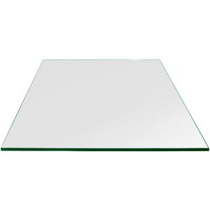 Dulles Glass 20 inch Square Glass Table Top - Tempered - 1/4" Thick Glass Surface, Safe Flat Polished, Eased Corners, Multipurpose for Dining Table, Patio, Coffee and End Table