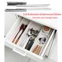 1 Pair of 22 Inch Undermount Soft Close Drawer Slides 100LB Load Capacity Full Extension Concealed Drawer Rails with 3D Locking Device (22 Inch)