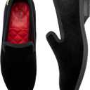JITAI Velvet Boy's Loafers Slip-On Dress Shoes Wedding Formal Tuxedo Shoes for Boys, Black/17, 2 US