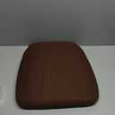 D-Shaped Chair Cushions, 2" Thick Dining Chair Pads with Ties and Removable, Machine-Washable Cover, 17" x 16", Set of 2, Brown