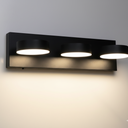 FILIMITIY Modern Bathroom Vanity Light Fixtures,4-Light Matte Black Bathroom Wall Lighting Fixtures Over Mirror, Dimmable 5CCT LED Vanity Lights with Acrylic Shades