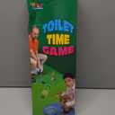 Novelty Place Potty Fisher Toilet Fishing Game Set - Fishing Rod with Hook Line & Sinker, Water Tank, Blue Cotton Mat & Door Sign - Funny Bathroom Fishing Practice Toy