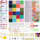 UXIMAIR 5000 Clay Beads for Bracelet Making Kits, 24 Colors Flat Clay Heishi Beads Jewelry Accessory, Strings for Jewelry Making Kit Bracelets Necklace