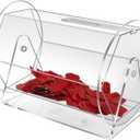 Acrylic Raffle Drum, Clear Raffle Ticket Spinner Cage Large Capacity Holds 5000 Tickets, Transparent Raffle Ticket Box for Lottery Games, Bingo, Raffle Balls