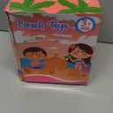 Beach Toys Sand Toys for Kids, Sand Castle Toys for Beach with 2 Sand Castle Bucket and Mesh Bag, Sand Molds, Shovels and Rakes, Sandbox Toys for Toddlers, Travel Beach Toys for Kids 3-10