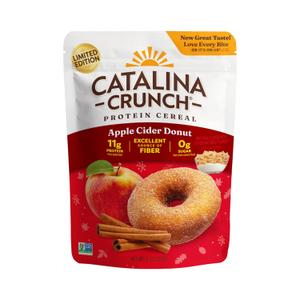 Catalina Crunch Protein Cereal - Sugar Free Breakfast Cereal with 11g of Protein - Gluten Free - Apple Cider Donut - 8 oz. Bag (Pack of 1)