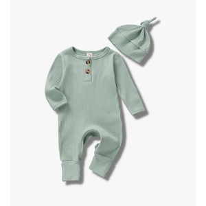 CIYCUIT Newborn Baby Boy Girl Romper Clothes Infant Solid Ribbed Onesie Bodysuit Jumpsuit Outfits