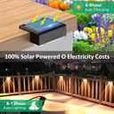 Solar Fence Lights Outdoor - 3 Color Modes(3000K/4000K/6000K), IP55 Waterproof Solar Lights, Fence Light Solar Powered for Outside, Backyard, Railing, Steps, Patio and Wall Lighting（8Pack）