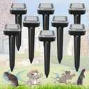 Solar Ultrasonic Mole Repellent for Outdoor Use, Solar Powered Pest Deterrent, 8 Pack
