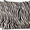 Decor Throw Pillow Covers Black Yellow Zebra Skin Pattern Texture Pillow Cases for Bedroom Living Room Pack of 2 for Men Women 18X18Inch